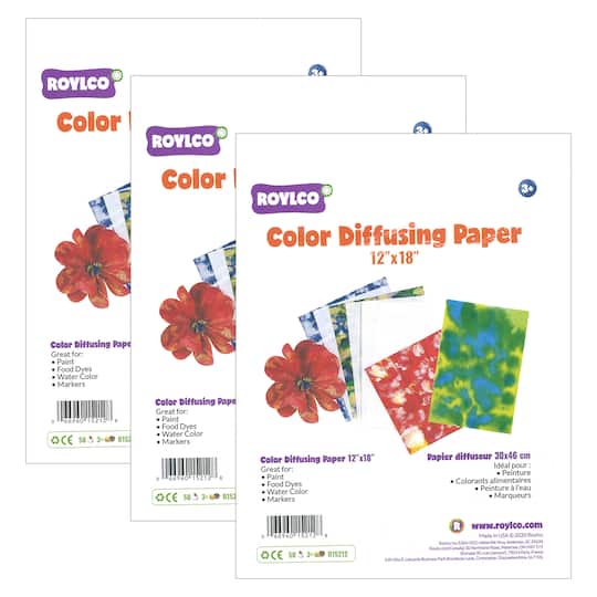 Roylco® Color Diffusing Paper, 3 Packs of 150